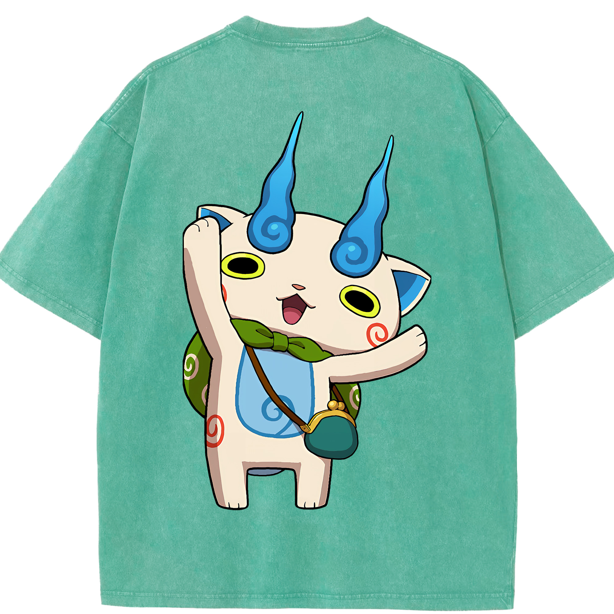 （画像用） 妖怪ウォッチ Yo-kai Watch 綿100% ヴィンテージ風 半袖Tシャツ（背面プリント）
